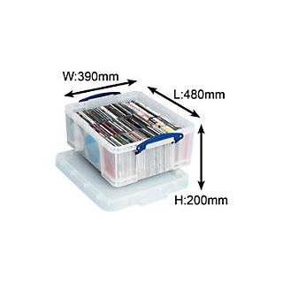 Really Useful Box Aufbewahrungsbox 18C 18 L Transparent Kunststoff 48 x 39 x 20 cm