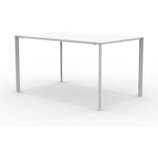 Robuster Gartentisch Fox 140x90 cm weiß BCU