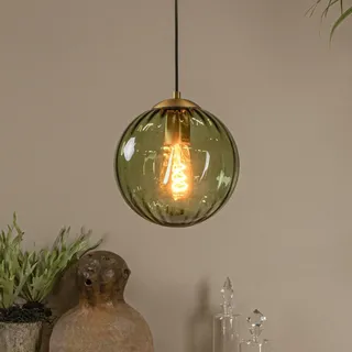 LUCIDE Monsaraz 1-flg. E27 25 cm grün Glas