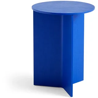 HAY - Slit Table Round High, Ø 35 x H 47 cm, vivid blue