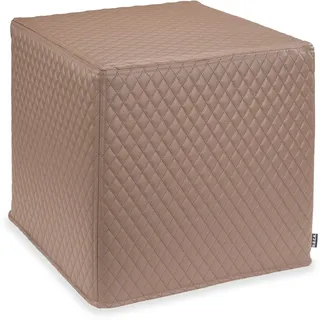H.O.C.K. Sitzhocker H.O.C.K. Matteo Hocker eckig 45x45x45cm Kunstleder hellbraun taupe 036, Hocker, Barhocker & Sitzhocker, Pouf, Badhocker, Wohnzimmer Hocker braun