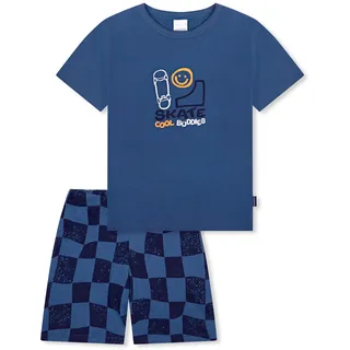 SCHIESSER Jungen Schlafanzug Set - Kids, kurz, Baumwolle, Motiv, Single Jersey Blau / 116