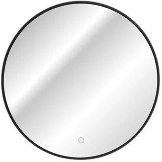 Spiegel Badezimmer Led Rund Schwarz 80x80 Cm Design