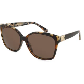 Michael Kors MK2201 Damen-Sonnenbrille Vollrand Eckig Acetat-Gestell, braun