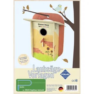 Peter Bausch GmbH & Co. KG PEBARO 399/3S - Laubsägevorlage Vogelhaus bunt bedruckt, 4 Platten, DIN A4