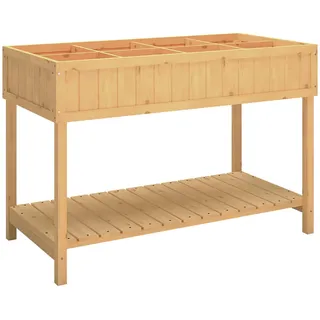 Outsunny Hochbeet 110 x 46 x 76 cm Naturholz