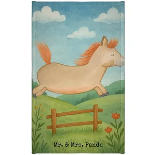 Mr. & Mrs. Panda Handtuch Pferd Springen Design, Handtuch, Weiß, Gästehandtuch 30x50, Reiten, H, Kunstfaser (Packung), Handtuch Gästehandtuch Mit Muster Baumwollhandtuch weiß