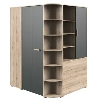WIMEX Eckkleiderschrank Cariba Holzoptik Braun Eiche