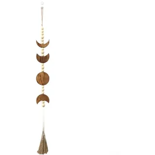 Handgewebter böhmischer Wandteppich, Wandbehang, nordisches Makramee-Dekor mit Holzperlen, natürliche Baumwollseil-Kunst für Wohnzimmer, Schlafzimmer, Arbeitszimmer, Retro, Heimdekoration, 75 cm