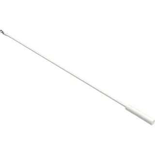 INTERDECO Schleuderstab und Gardinenstab mit Griff, aus Metall und Kunststoff, Weiß, zum Schieben und Ziehen von Gardinen, Schiebegardinen und Flächenvorhängen, Typ 5101003, 100 cm