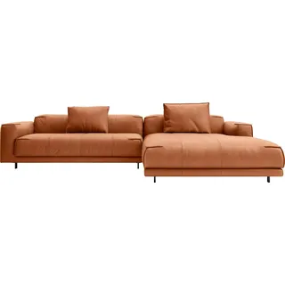 Freistil Rolf Benz Ecksofa freistil 136 hochwertige Polsterung 2-Sitzer Orange