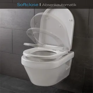 Senzano Toilettendeckel D-Form Absenkautomatik antibakteriell
