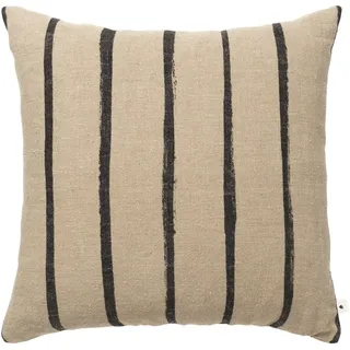 Ferm Living - Oleo Kissen, 50 x 50 cm, Leinen natur / schwarz