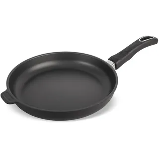 Original Gundel GUSS-BRATPFANNE flach, Ø 26 cm, Höhe 4,5 cm, BIOTAN-Oberfläche, PFOA-frei, Akku-Therm Boden - fester Stiel