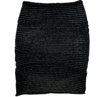 Guru-Shop Minirock Minirock, Boho Strickrock, Ethnorock - schwarz alternative Bekleidung schwarz