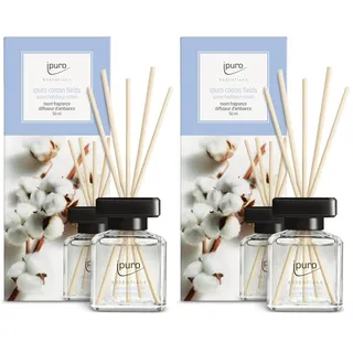ipuro - Essentials Raumduft Cotton Fields 50ml | Raumerfrischer mit Sternanis, Vanilleblume & Geranie, Rose, Veilchen, Zedernholz Duft Aroma | Diffuser mit Stäbchen | Lufterfrischer für die Wohnung