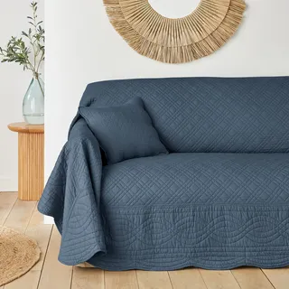 La Redoute Interieurs Steppdecke Scenario, Baumwolle dunkelblau