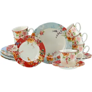 CreaTable Crimson Creme Kaffeeservice 18-tlg. Steingut