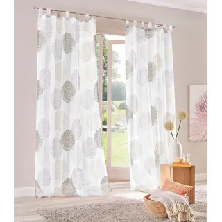 OTTO home Gardine OTTO HOME "Belem" Gr. 4, grau (stein), B:140cm H:245cm, Polyester, Polyester, Gardinen, Gardine, transparent, Polyester, gewebt