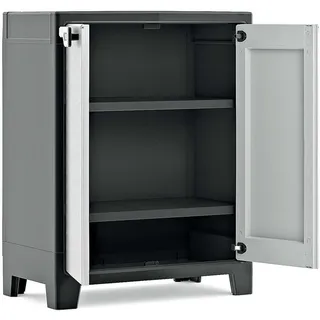 KETER Titan Kunststoffschrank 80 x 44 x 100 cm Grau/Schwarz
