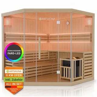 Artsauna Espoo200 Premium inkl. 8 kW Ofen + int. Steuerung