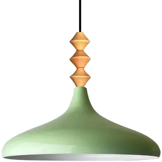 Bamyum Champion 1-flg. Ø35 cm rund Holz Metall minzgrün