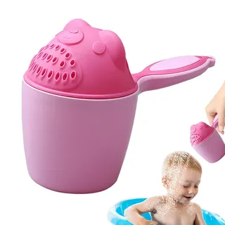 Huitrcrio Baby Kinder Haarwaschbecher Badebecher, Rosa, PP, Badebecher, Haarwäsche, Bad, Wasserfall, Gießkanne, Haarwaschhilfe