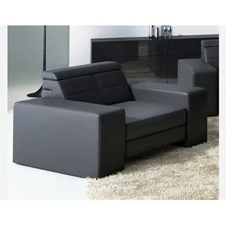 Xlmoebel Sessel Eleganter Ledersessel im zeitlosen Design für stilvolle Wohnräume (Sessel), Hergestellt in Europa schwarz