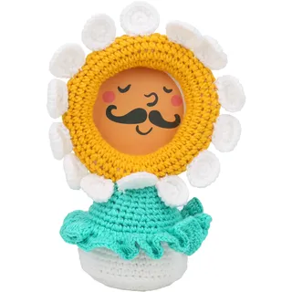 Niedlicher Gehäkelter Baby-blumen-fotorahmen – Puppenhaus-kinderzimmerdekoration