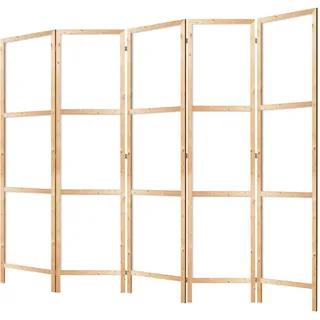 LUMASOUL Paravent einseitiger - Japanisch Paravent Raumteiler Innen - ohne Motiv - 225x172 cm