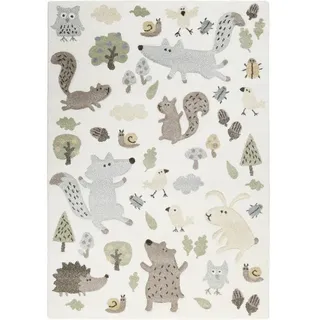 Sigikid Kinderteppich Sigikid Forest, Mehrfarbig, Textil, Tier, rechteckig, 133x200 cm, Textiles Vertrauen - Oeko-Tex®, Hohenstein, AZO-frei, Oeko-Tex® Standard 100, für Fußbodenheizung geeignet, in verschiedenen Größen erhältlich, Fasern thermofixiert (heatset), lichtunempfindlich, pflegeleicht, strapazierfähig, leicht zusammenrollbar, Teppiche & Böden, Teppiche, Teppich Kinderzimmer