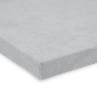 FabiMax Spannbettlaken 80x40 cm (Oval) für Stubenwagen Matratze, Frottee, 100% Baumwolle grau
