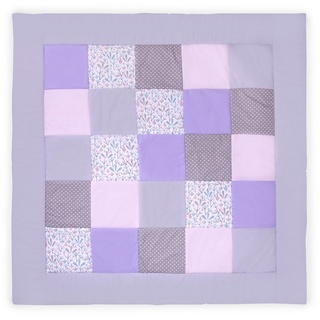 Krabbeldecke »(Made in EU) Patchworkdecke; Krabbelmatte; Spieldecke; Laufgittereinlage; Matte; Decke; Kuscheldecke; Spielmatte als Geschenk für Baby, Kinder; Erstausstattung; Patchwork (ca. 125x125 cm)«, Amilian grau