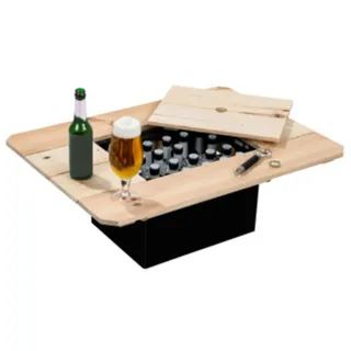 Hi Bierkasten Holztisch 79 x 57,5 x 10,5 cm Braun