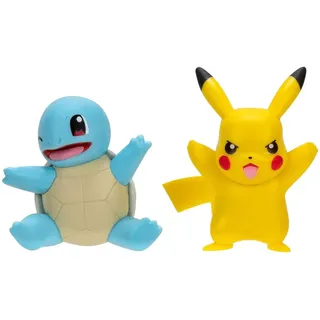 Pokémon Battle Figure First Partner Set Figuren 2er-Pack Shiggy #2, Pikachu #9