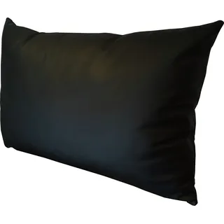 Quattro Meble Schwarzes Echtleder Kissen 40 x 50cm Sofa & Stuhl Dekokissen Echtleder Rückenkissen Rindsleder - Volleder Leder Zierkissen Modell 1el