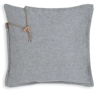 KNIT FACTORY - Imre Kissen - Grau - 50x50 cm | Sofakissen mit Füllung und Bezug - Couchkissen - Zierkissen - Dekokissen - Moderner Wohnstil