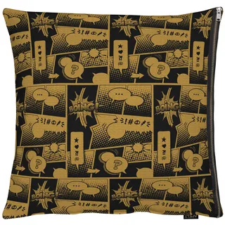 APELT Kissenbezug Comic 66 x 66 cm Schwarz