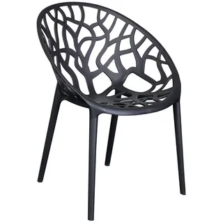 LC Garden VOMO Stapelstuhl 60,5 x 58 x 79 cm schwarz
