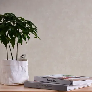 Livingwalls Vliestapete Creme/Grau strukturiert 10,05 m x 0,53 m 389231