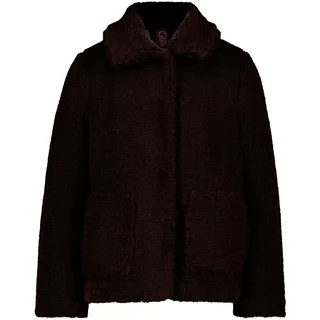 Cartoon Plüschjacke Dunkelbraun 34
