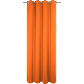 Vorhang WIRTH "Umea" Gardinen Gr. 145 cm, Ösen, 132 cm, orange Ösen