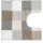 Beige 55 x 55 cm mit Ausschnitt