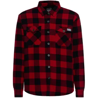 King Kerosin Herren Hemd · Flanellhemd · Karohemd · Hemdkragen · Workwear · Teddyfutter · Innenfutter · Warm Gefüttert · Winterhemd · Holzfäller · Outdoor · Check Shirt · Sherpa · - XL