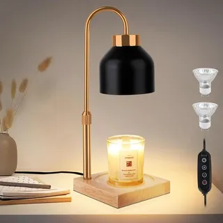 Elektrische Duftlampe Mit Kerzenwärmer, Vintage-duftlampe Für Zuhause, Schlafzimmer, Dekoration (schwarz) [energieklasse A]