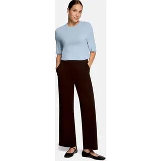 Zero Stoffhose Weites Bein Braun 42