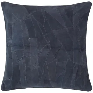 LEDERKISSEN Patchwork dunkelblau 45/45 cm