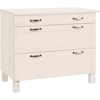 Unterschrank HOME AFFAIRE "Alby", weiß, B:100cm H:85cm T:60cm, Schränke, Unterschrank, Breite 100 cm, 3 Schubladen