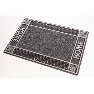 Fußmatte »DC Clean Home«, rechteckig, Schmutzfangmatte, mit Spruch, robust, In- und Outdoor geeignet, 49086528-15 anthrazit 8 mm