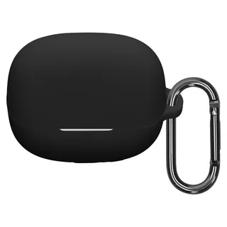 kwmobile Schutzhülle für Xiaomi Buds 5 Pro Hülle - TPU Silikon Case für Kopfhörer Ladecase - stoßfestes Cover mit Karabiner - Schwarz